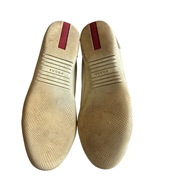 Prada Shoes Women’s Leather nylon Comfort Lace Up Low Sneakers Prada - Picture 10 of 13